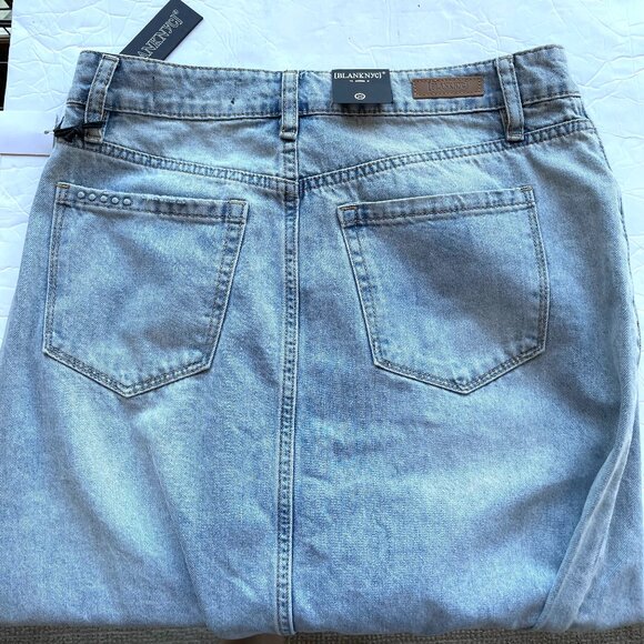 BLANKNYC Denim Maxi Skirt Mid Rise Light Wash Size 26 Small - Picture 9 of 9